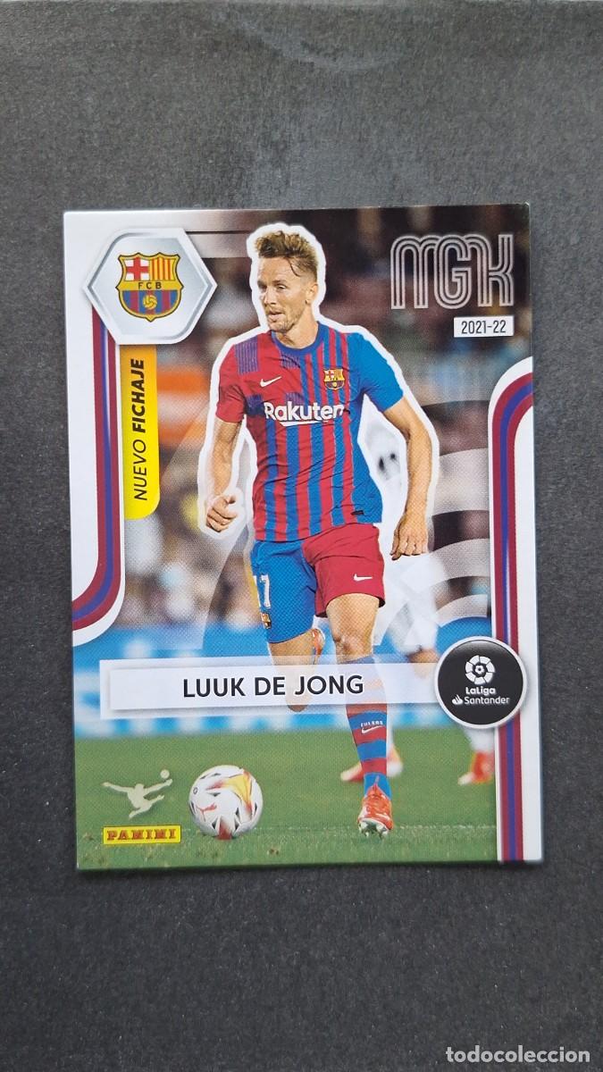 Cromos de f&uacute;tbol: L1 LUUK DE JONG F. C. BARCELONA NUEVO FICHAJE 493 PANINI MEGACRACKS 2021 2022 21 22
