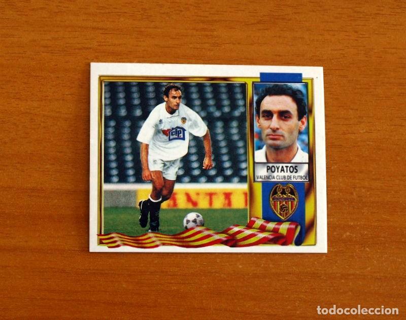 Cromos de f&uacute;tbol: Valencia - Poyatos - Ediciones Este Liga 1995-1996, 95-96 - Nunca pegado