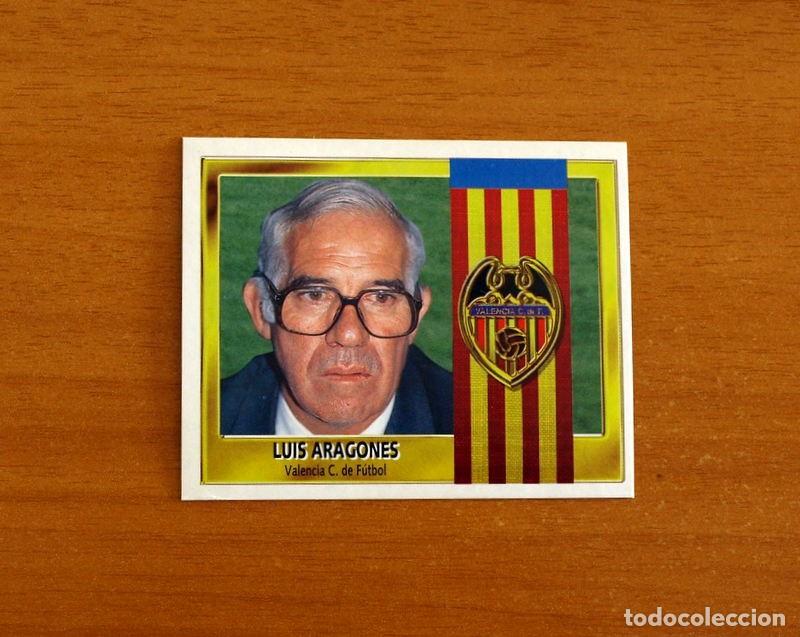 Fu&szlig;ball-Sticker: Valencia - Luis Aragon&eacute;s Entrenador - Ediciones Este Liga 1995-1996, 95-96 - Nunca Pegado