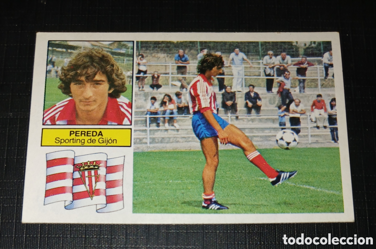 Cromos de f&uacute;tbol: Cromo Pereda Sporting de Gij&oacute;n Liga 82 83 1982 1983 Ed. Este Sin pegar nunca usado