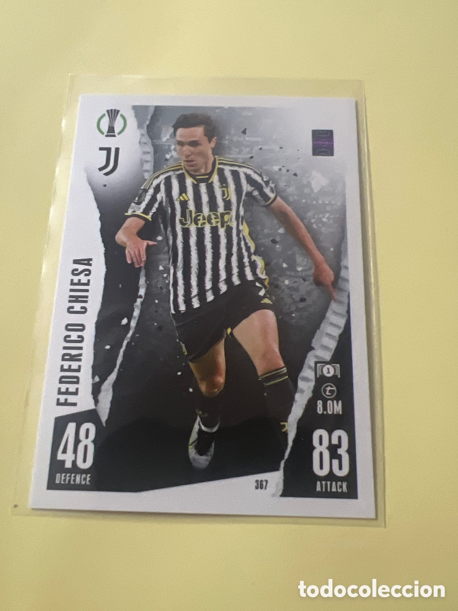 Cartes &agrave; collectionner de Football: C8612. 367 FEDERICO CHIESA JUVENTUS MATCH ATTAX 2023 2024 TOPPS
