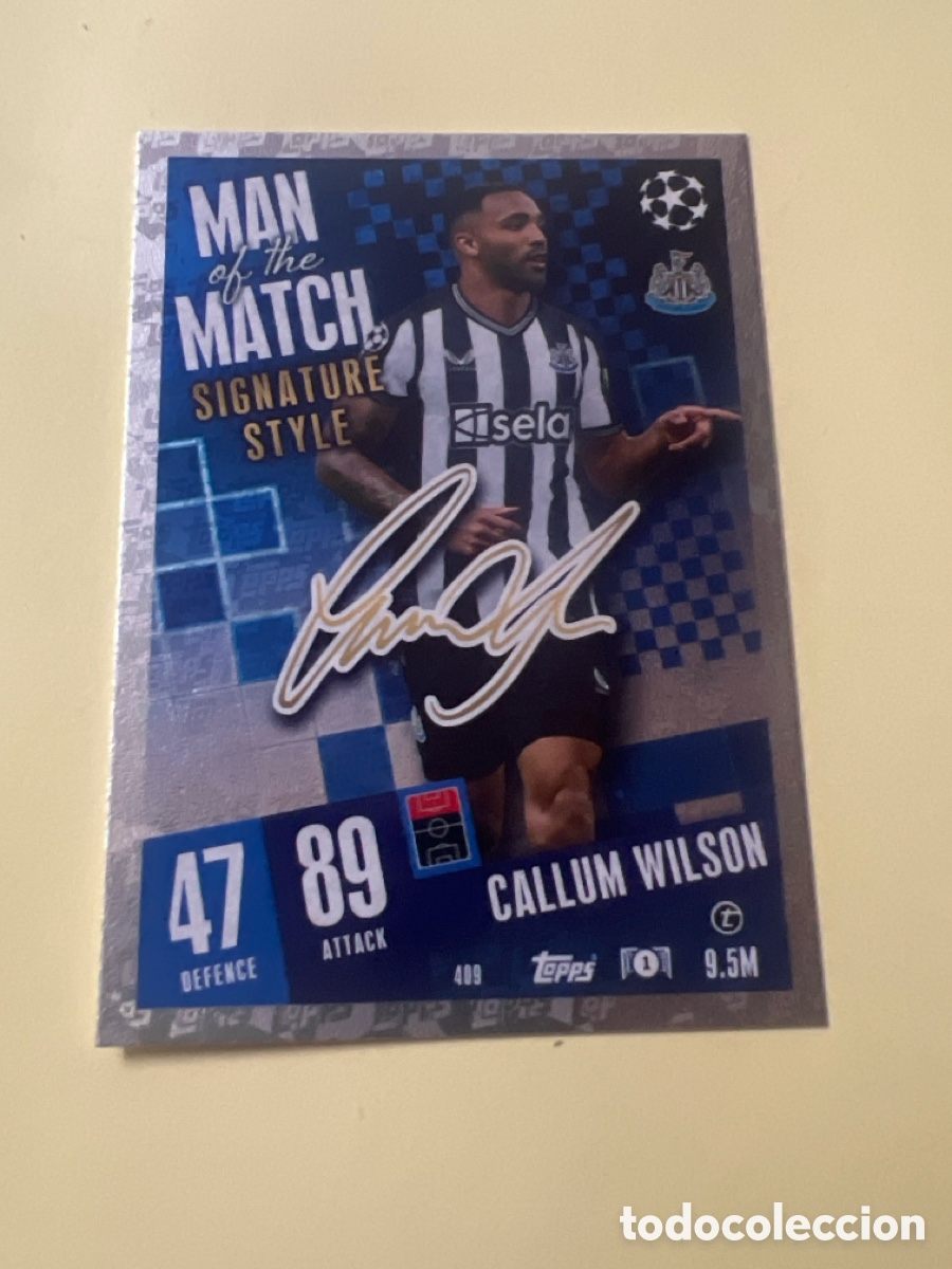 Cromos de f&uacute;tbol: C8608. 409 man of the match callum wilson uefa champions league 2023/24 matc attax