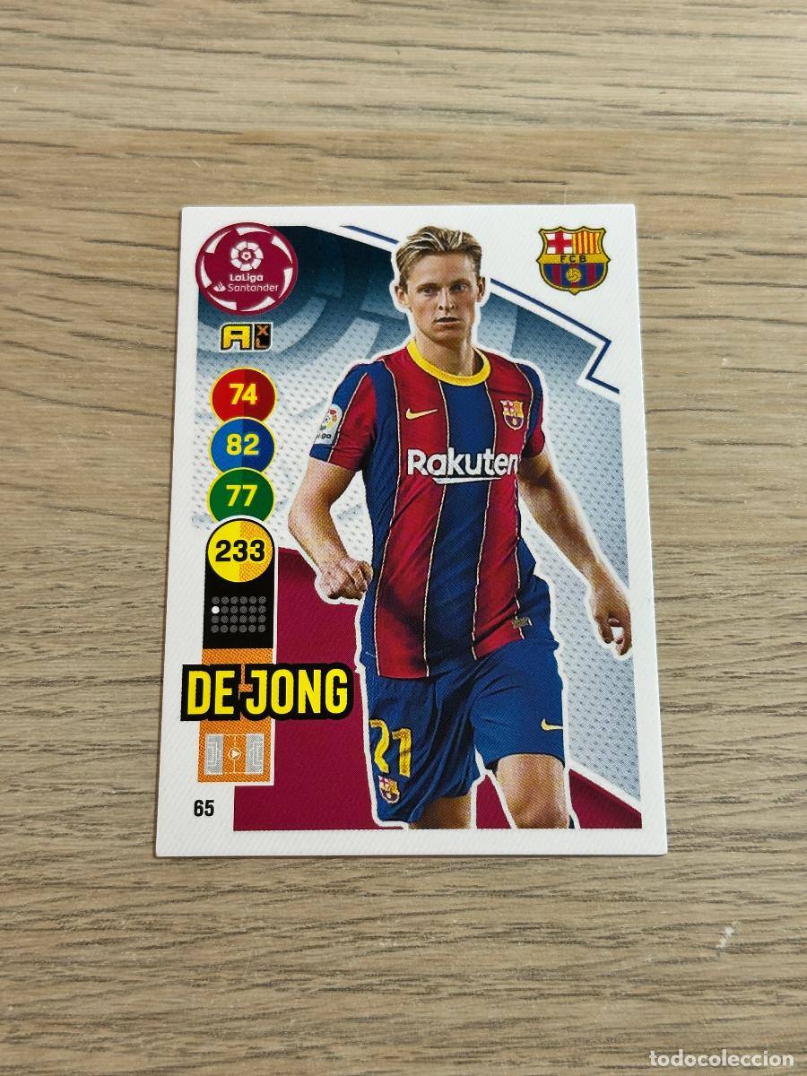 Cromos de f&uacute;tbol: DE JONG n&ordm; 65 FC BARCELONA ADRENALYN XL 2020 2021 PANINI 20 21