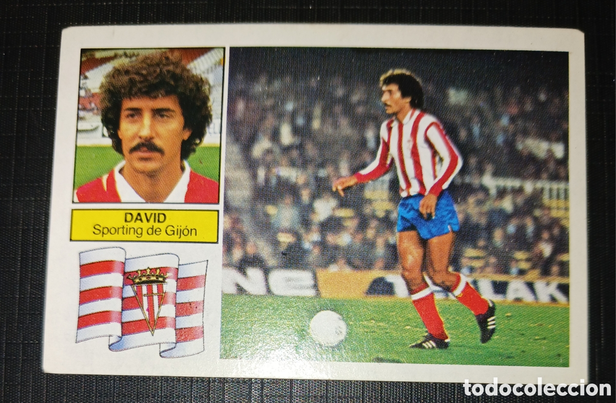 Football Stickers: Cromo David Baja Sporting de Gij&oacute;n Liga 82 83 1982 1983 Ed. Este Sin pegar nunca usado