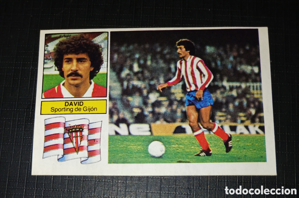 Cromos de f&uacute;tbol: Cromo David Baja Sporting de Gij&oacute;n Liga 82 83 1982 1983 Ed. Este Sin pegar nunca usado