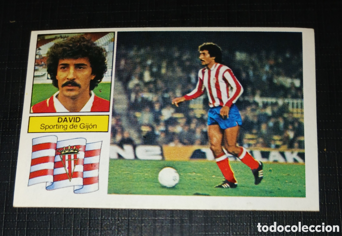 Cromos de f&uacute;tbol: Cromo David Baja Sporting de Gij&oacute;n Liga 82 83 1982 1983 Ed. Este Sin pegar nunca usado