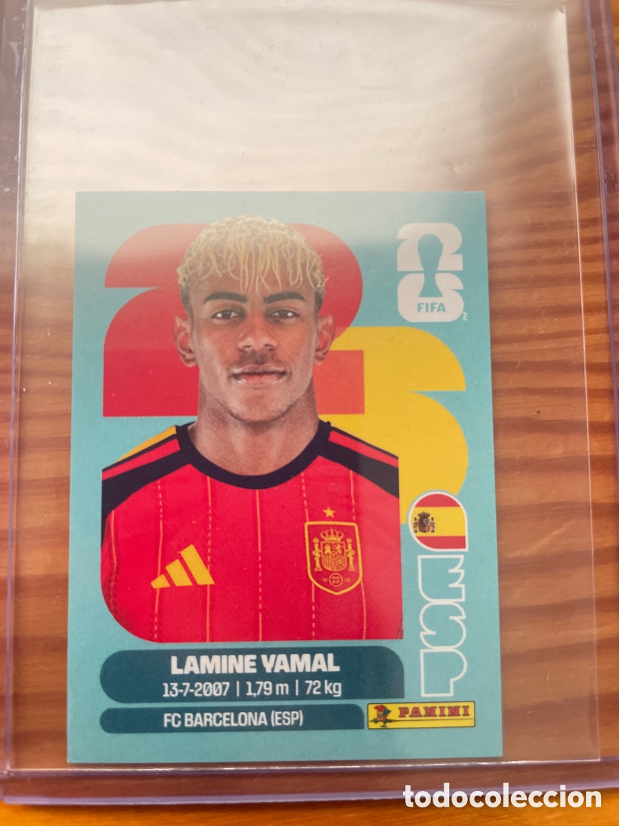 Cromos de f&uacute;tbol: Cromo Lamine Yamal mundial EEUU 2026