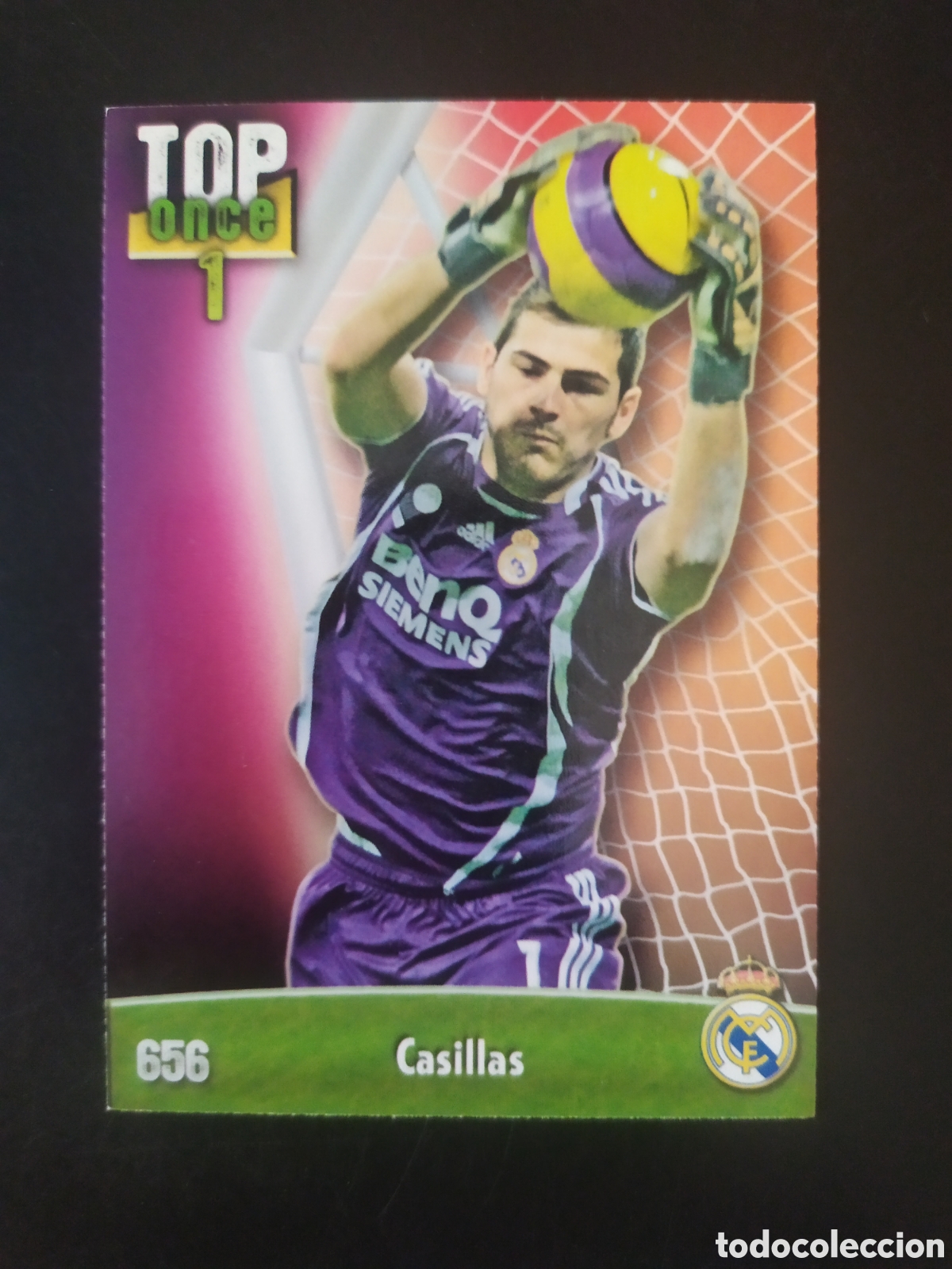 Cromos de f&uacute;tbol: Mundicromo fichas Liga 2008 2009 08 09 Casillas TOP once 1 n&deg; 656 Real Madrid