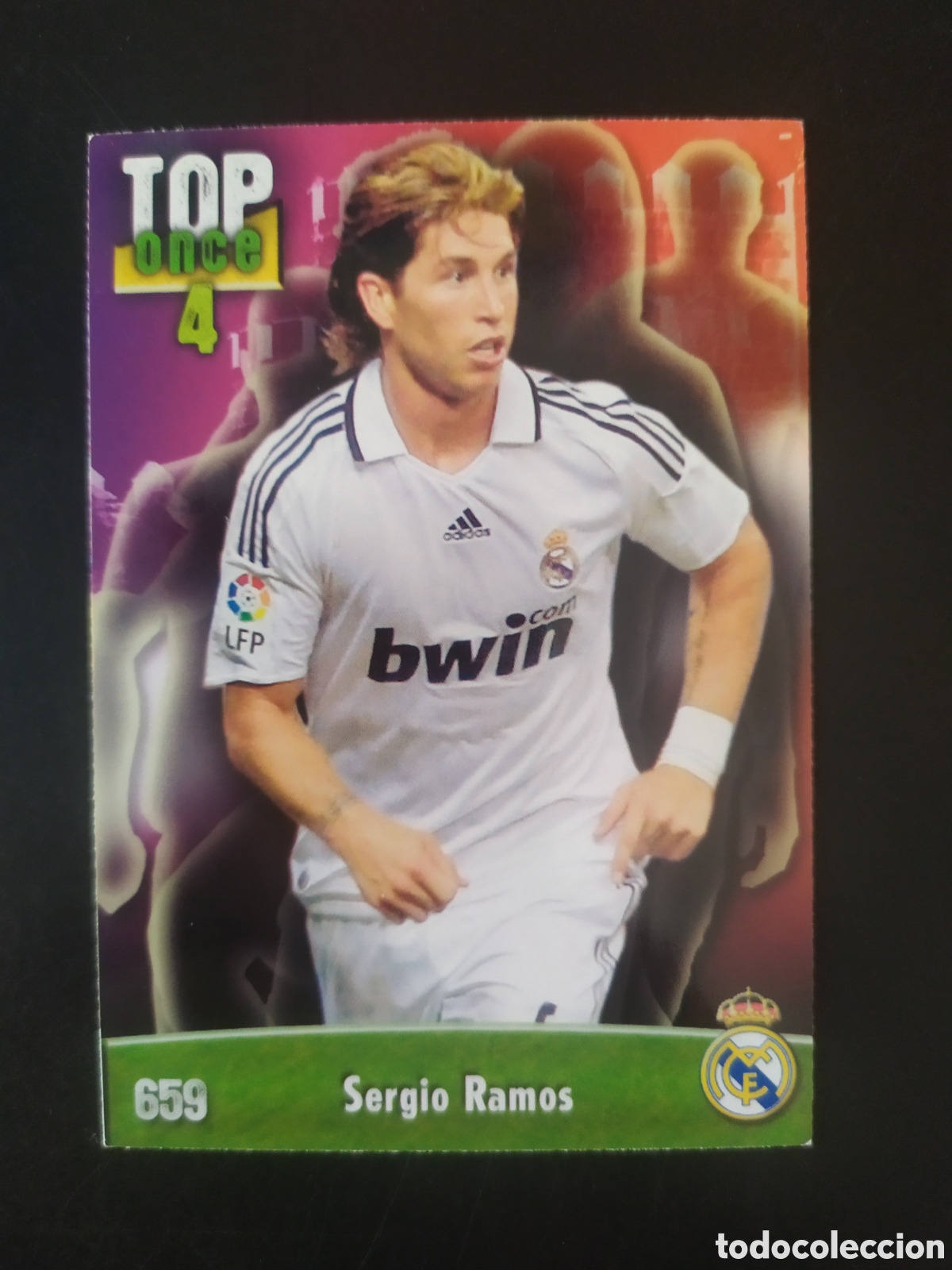 Cromos de f&uacute;tbol: Mundicromo fichas Liga 2008 2009 08 09 Sergio Ramos TOP once 4 n&deg; 659 Real Madrid