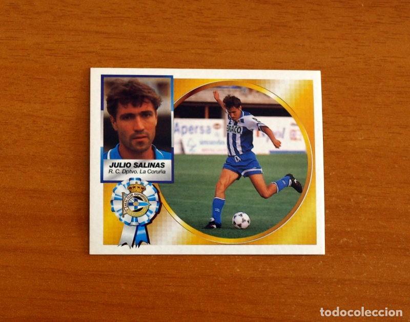Cromos de f&uacute;tbol: Deportivo de La Coru&ntilde;a -Julio Salinas-Fichaje n&ordm; 7-Ediciones Este Liga 1994-1995, 94-95-Nunca pegado