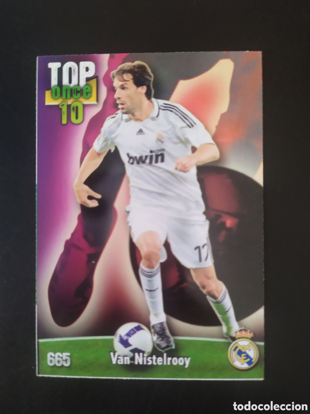 Cromos de f&uacute;tbol: Mundicromo fichas Liga 2008 2009 08 09 Van Nistelrooy TOP once 10 n&deg; 665 Real Madrid