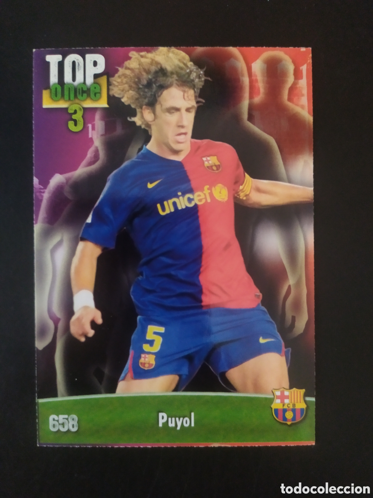 Cromos de f&uacute;tbol: Mundicromo fichas Liga 2008 2009 08 09 Puyol TOP once 3 n&deg; 658 Barcelona