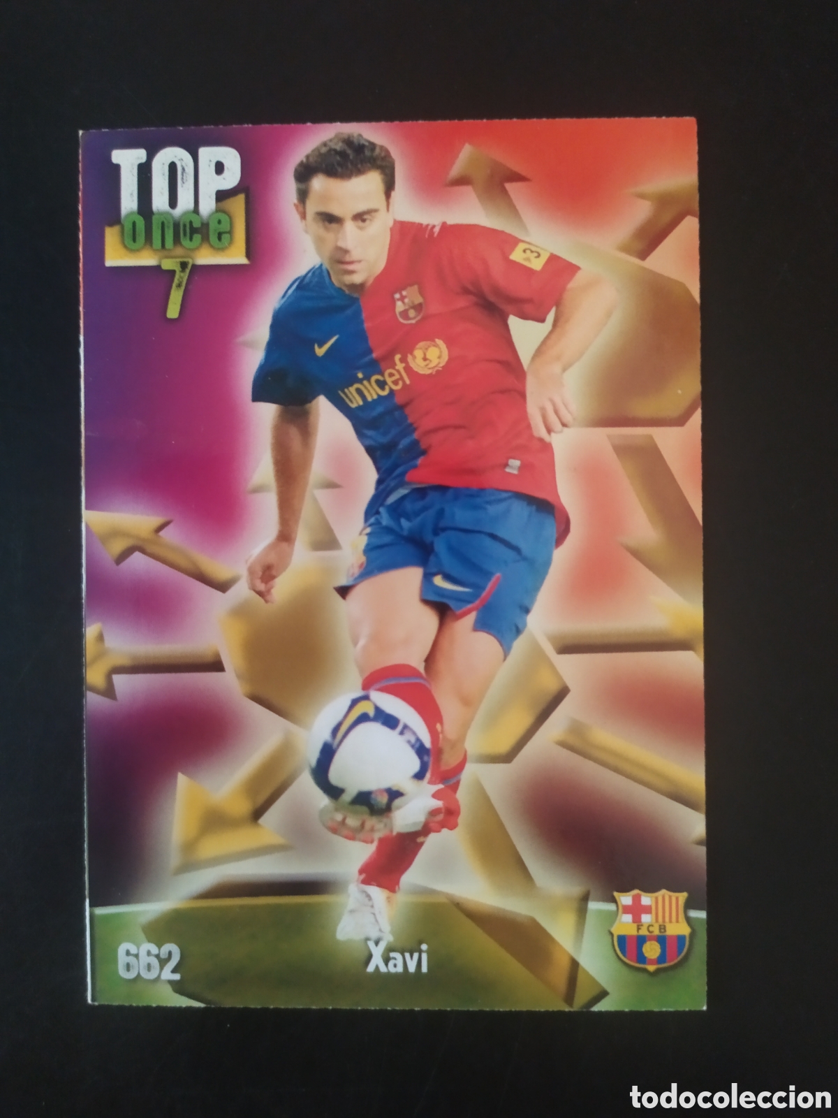 Cromos de f&uacute;tbol: Mundicromo fichas Liga 2008 2009 08 09 Xavi TOP once 7 n&deg; 662 Barcelona