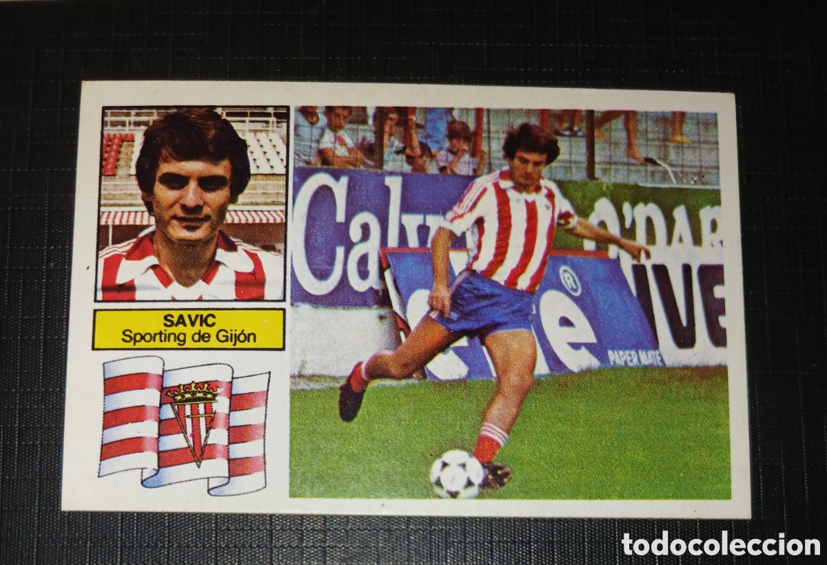 Fu&szlig;ball-Sticker: Cromo Savic Ultimos Fichajes N&ordm; 18 Sporting de Gij&oacute;n Liga 82 83 1982 1983 Ed. Este Sin pegar