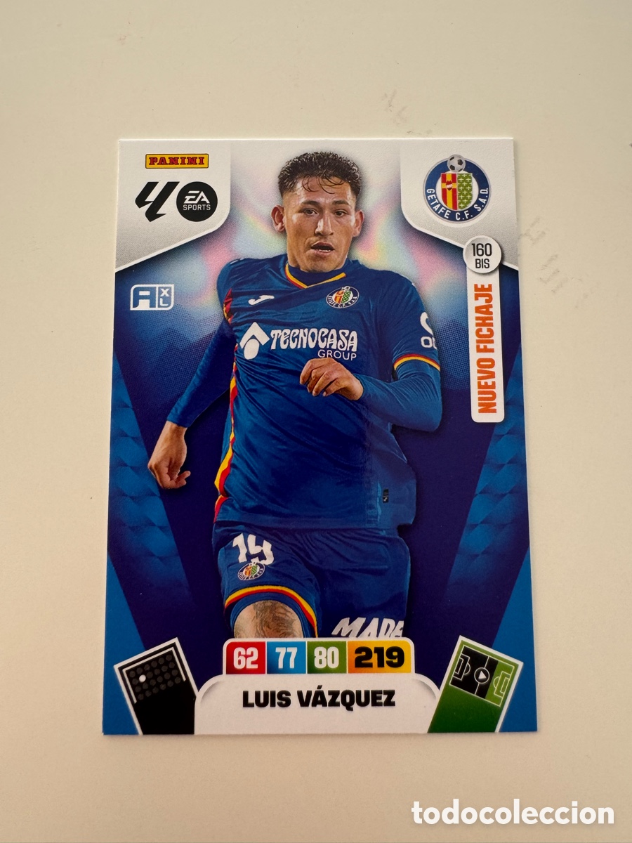 Cromos de f&uacute;tbol: PANINI ADRENALYN XL LIGA 2025-2026 25-26 &ndash; Luis V&aacute;zquez Getafe CF N&ordm; 160 BIS