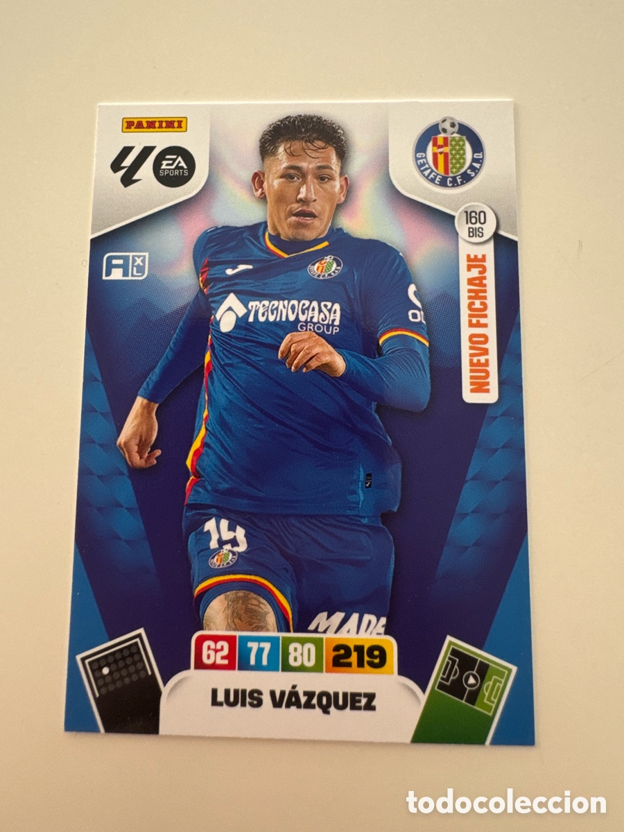 Cromos de f&uacute;tbol: PANINI ADRENALYN XL LIGA 2025-2026 25-26 &ndash; Luis V&aacute;zquez Getafe CF N&ordm; 160 BIS