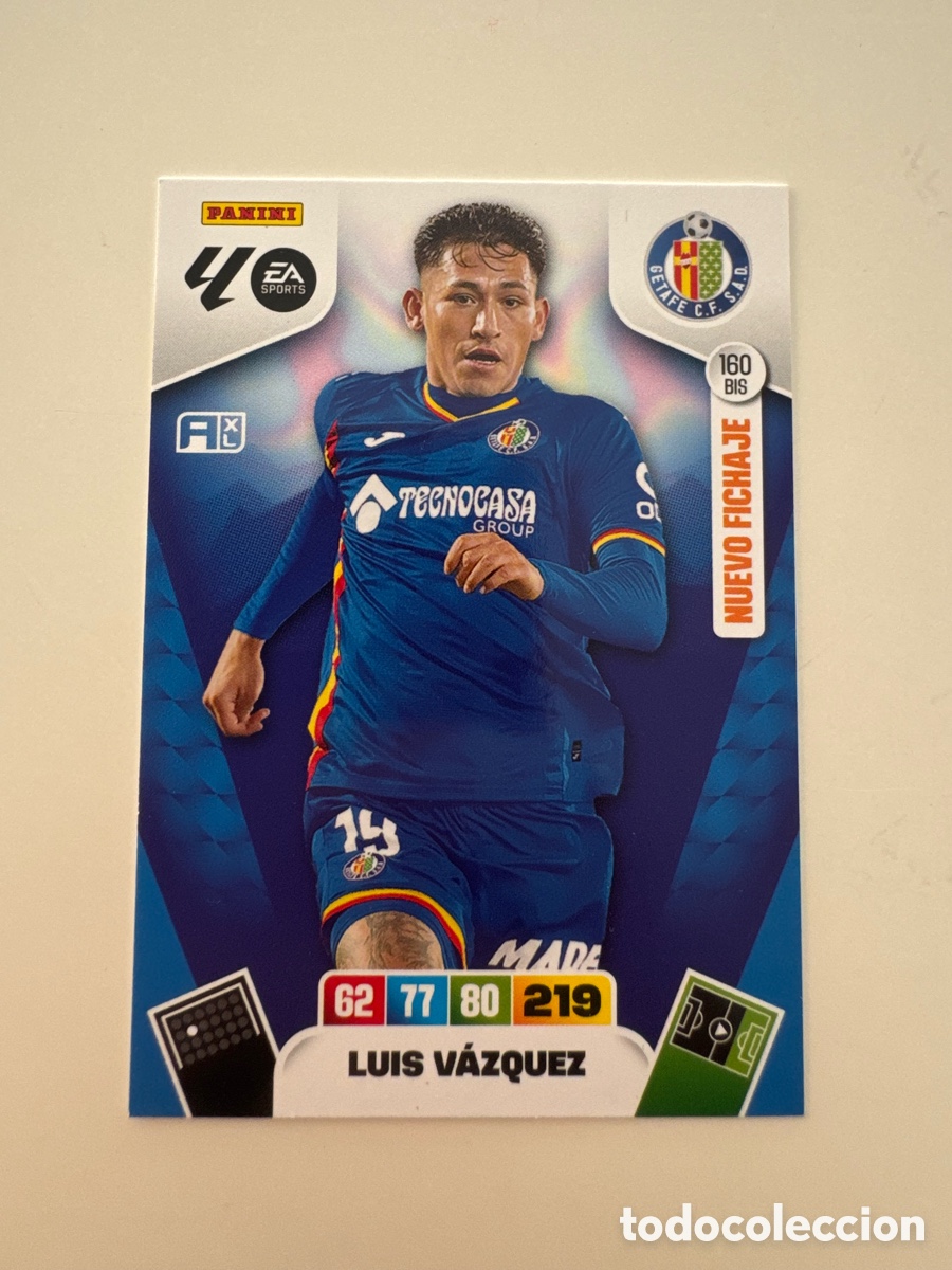 Cromos de f&uacute;tbol: PANINI ADRENALYN XL LIGA 2025-2026 25-26 &ndash; Luis V&aacute;zquez Getafe CF N&ordm; 160 BIS