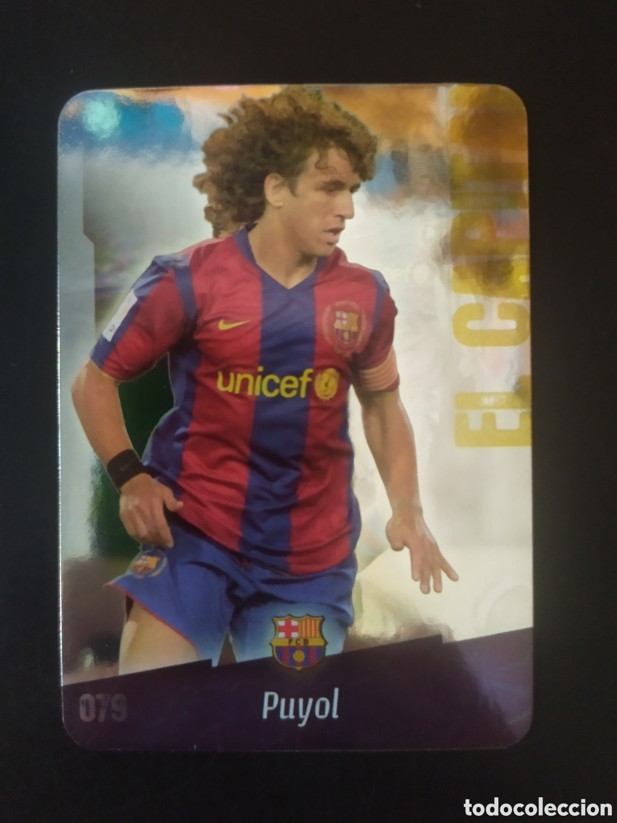 Cromos de f&uacute;tbol: Mundicromo fichas Liga 2008 2009 08 09 Puyol puntas redondas n&deg; 79 Barcelona