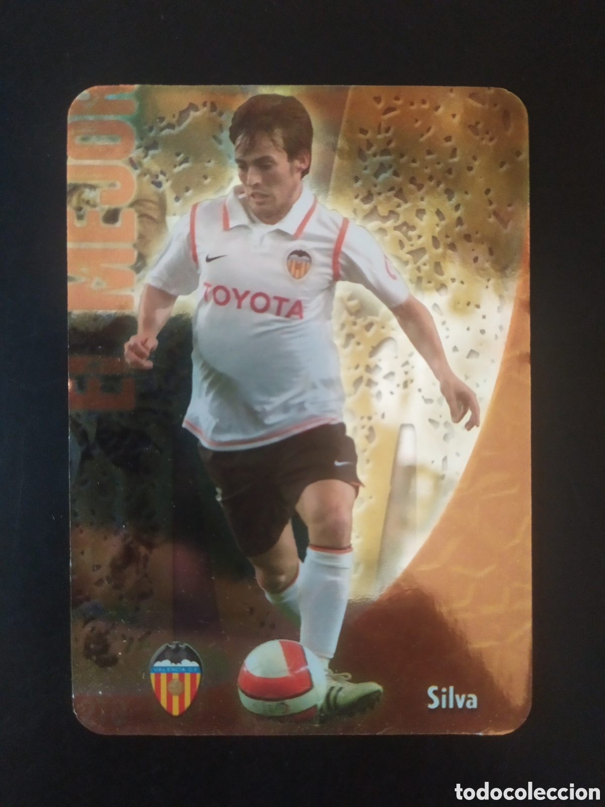 Cromos de f&uacute;tbol: Mundicromo fichas Liga 2008 2009 08 09 Silva brillo puntas redondas n&deg; 270 Valencia