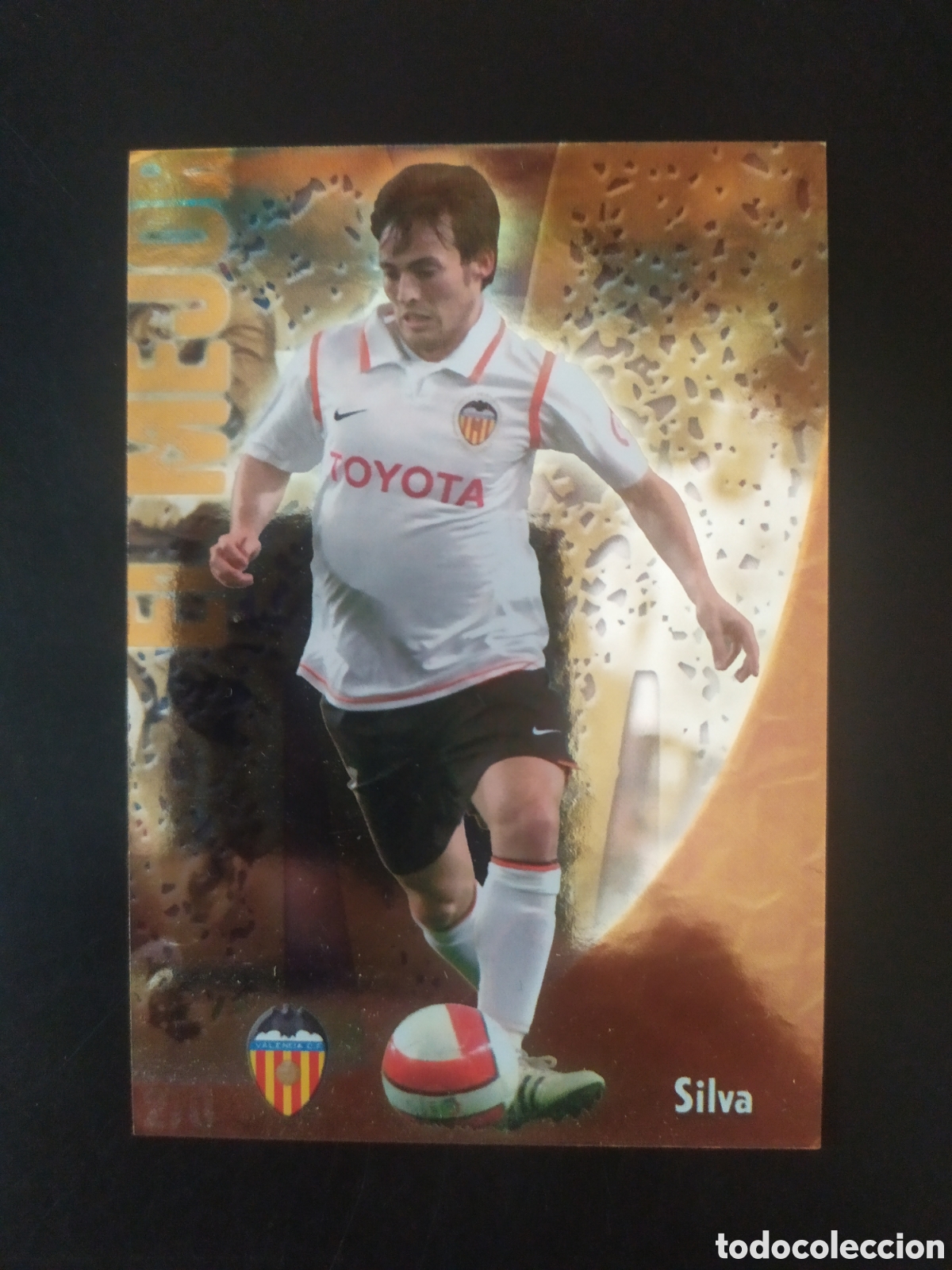 Cromos de f&uacute;tbol: Mundicromo fichas Liga 2008 2009 08 09 Silva brillo puntas cuadradas n&deg; 270 Valencia