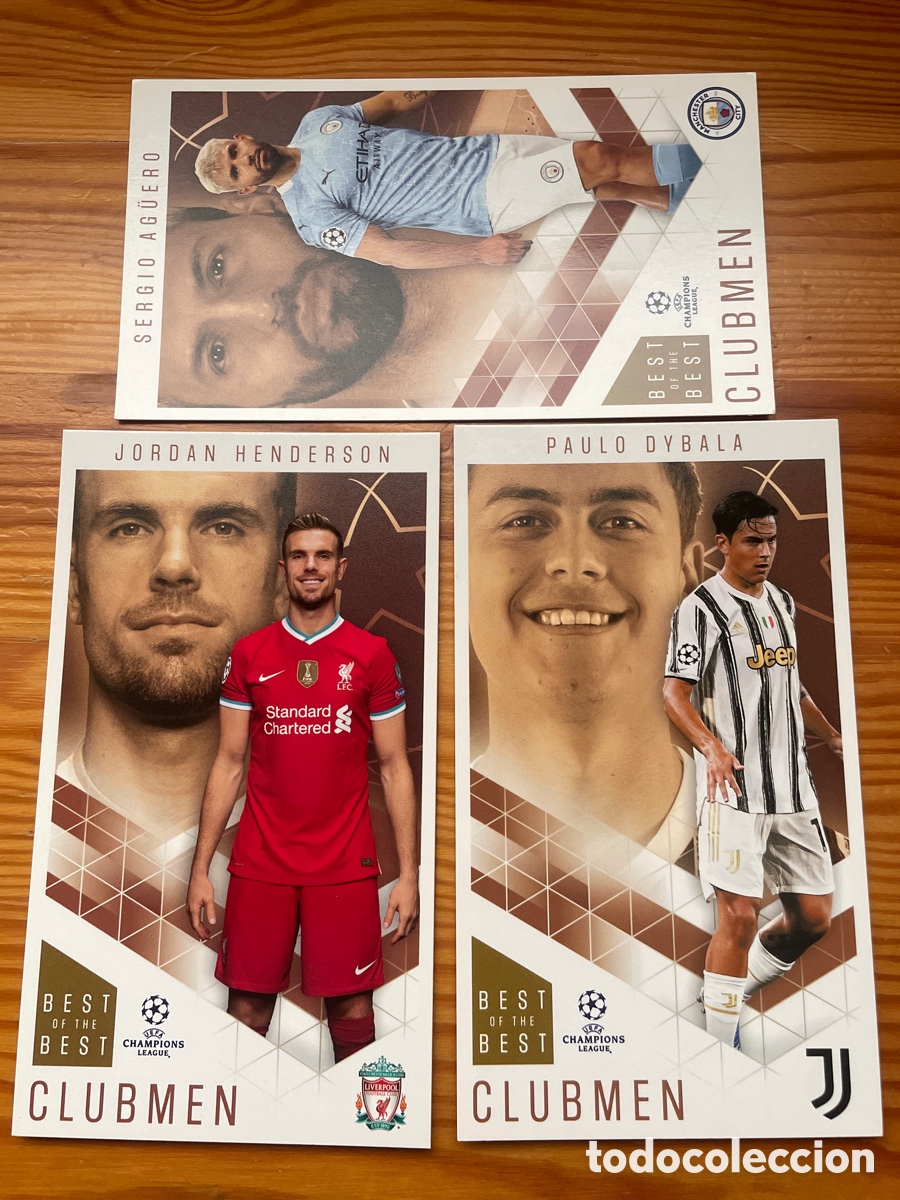 Cromos de f&uacute;tbol: Lote 3 cromos Best of the Best Clubmen
