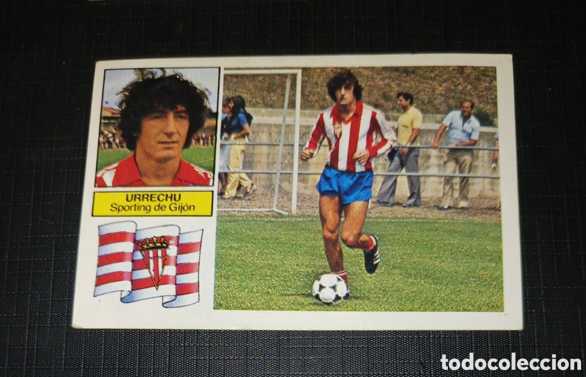 Cromos de f&uacute;tbol: Cromo Urrechu Sporting de Gij&oacute;n Liga 82 83 1982 1983 Ed. Este Sin pegar nunca usado