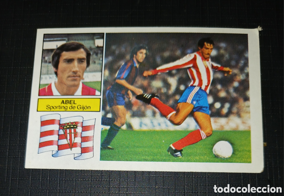 Football Stickers: Cromo Abel Sporting de Gij&oacute;n Liga 82 83 1982 1983 Ed. Este Sin pegar nunca usado