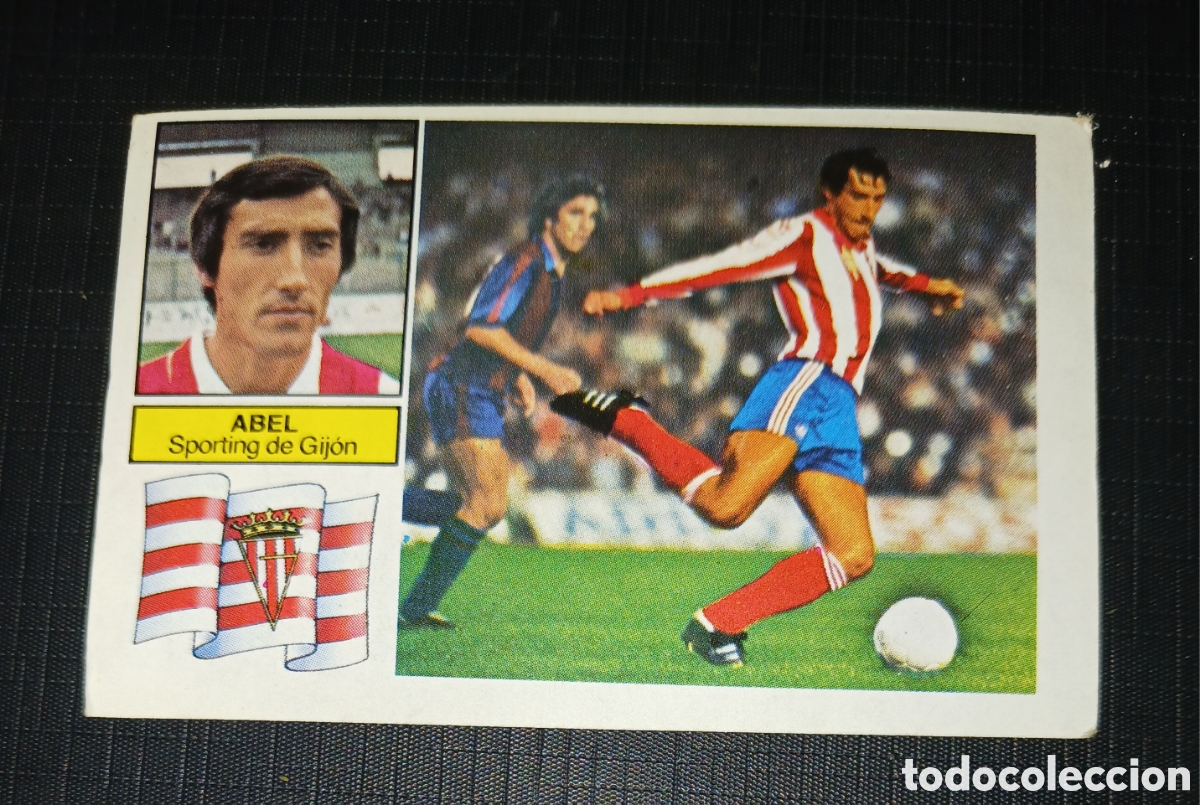 Football Stickers: Cromo Abel Sporting de Gij&oacute;n Liga 82 83 1982 1983 Ed. Este Sin pegar nunca usado