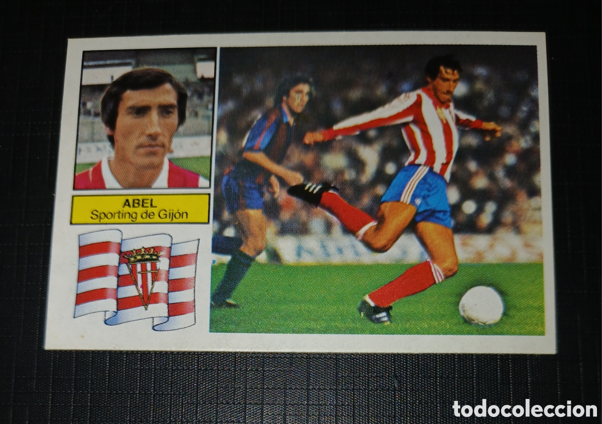 Football Stickers: Cromo Abel Sporting de Gij&oacute;n Liga 82 83 1982 1983 Ed. Este Sin pegar nunca usado