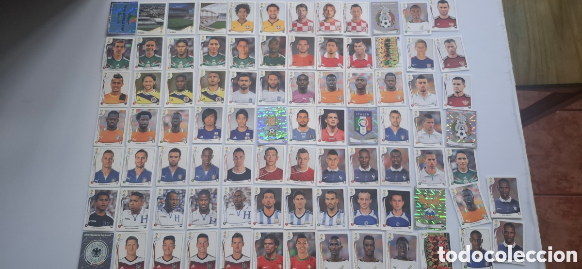 Football Stickers: MUNDIAL DE FUTBOL BRASIL 2014 WC FIFA WORLD CUP PANINI 80 DIFERENTES 6 REPETIDOS
