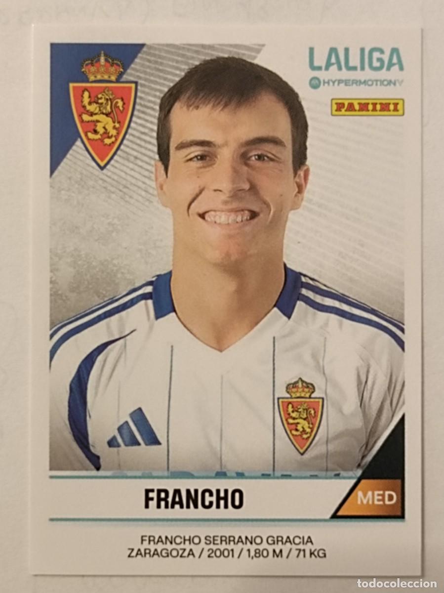 Football Stickers: #412 FRANCHO (REAL ZARAGOZA) LIGA HYPERMOTION 24/25 PANINI
