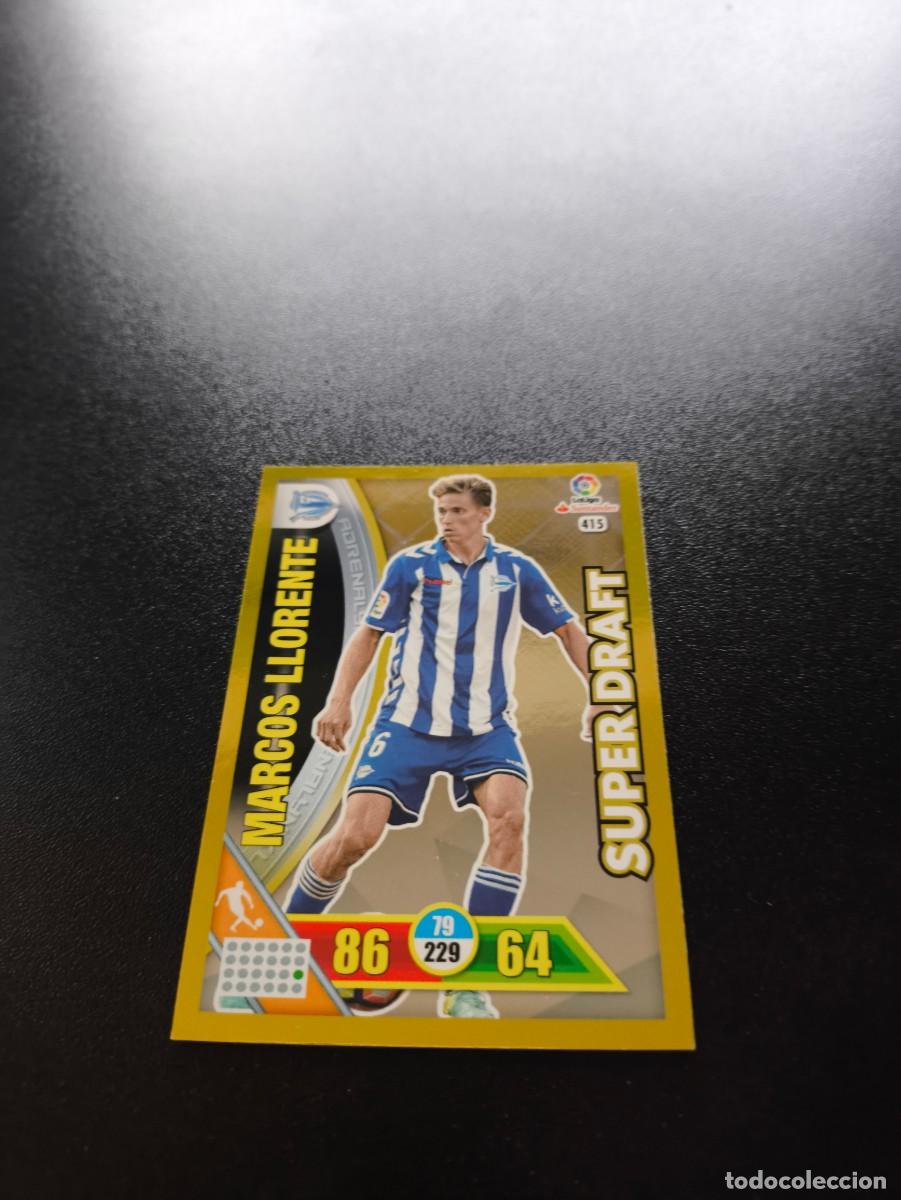 Fu&szlig;ball-Sticker: 415 MARCOS LLORENTE DEPORTIVO ALAVES SUPER DRAFT FICHAS ALBUM ADRENALYN XL 2016 2017 16 17