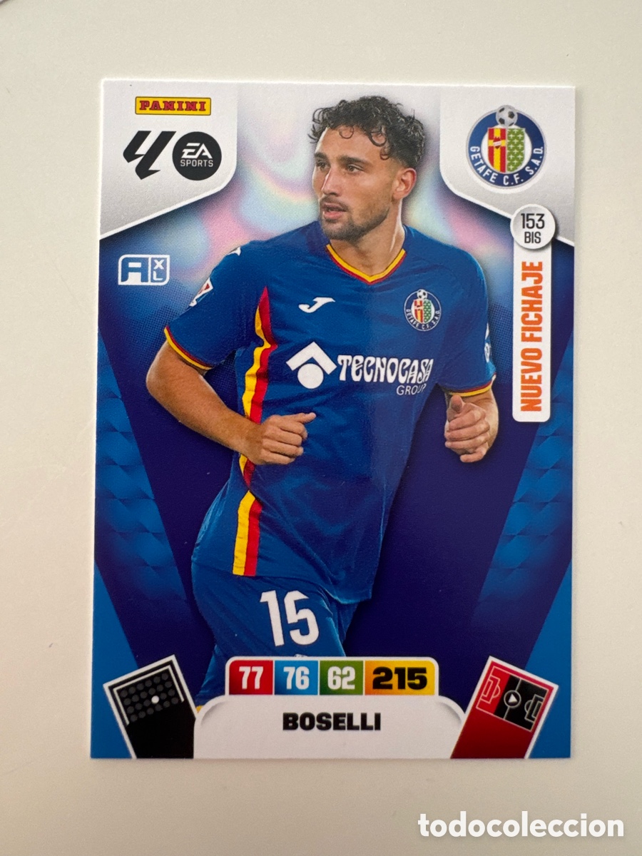 Cromos de f&uacute;tbol: PANINI ADRENALYN XL LIGA 2025-2026 25-26 &ndash; Boselli Getafe CF N&ordm; 153 BIS