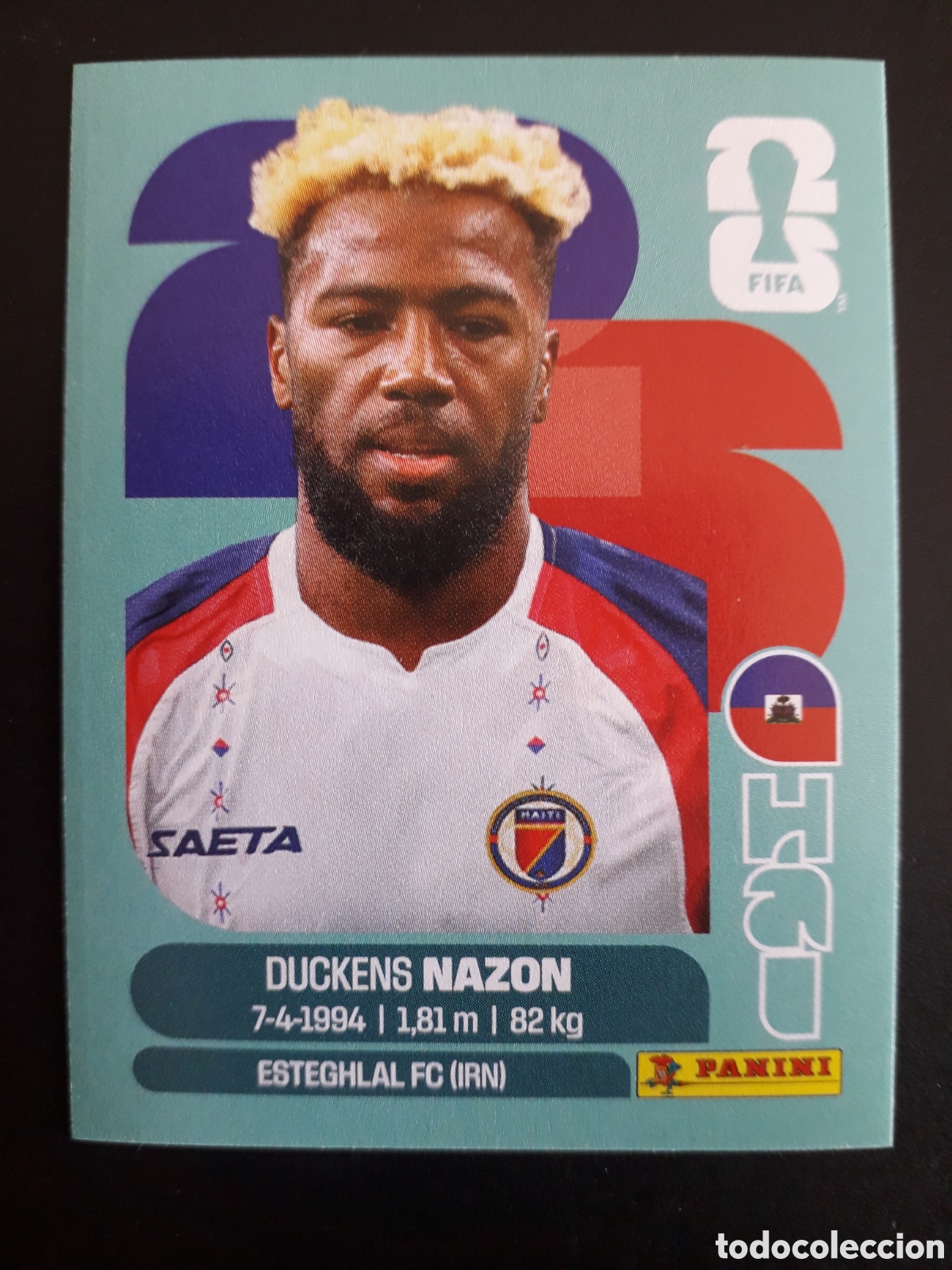 Cromos de f&uacute;tbol: NAZON HAIT&Iacute; HAI 18 MUNDIAL F&Uacute;TBOL 2026 FIFA WORLD CUP PANINI SIN PEGAR PEDIDO M&Iacute;NIMO 3&euro;
