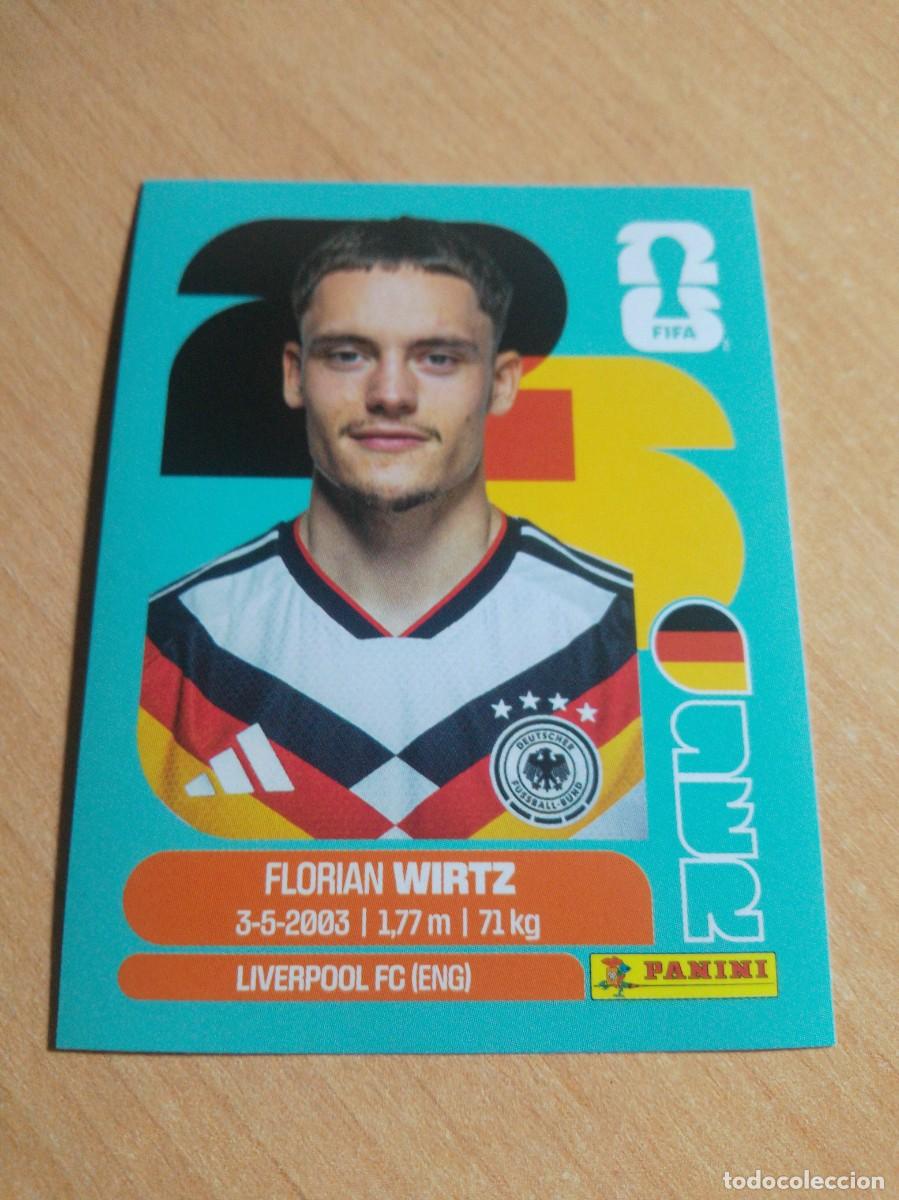 Cromos de f&uacute;tbol: FLORIAN WIRTZ ALEMANIA GER 11 MUNDIAL FIFA WORLD CUP 2026 26 PANINI STICKERS NUEVO