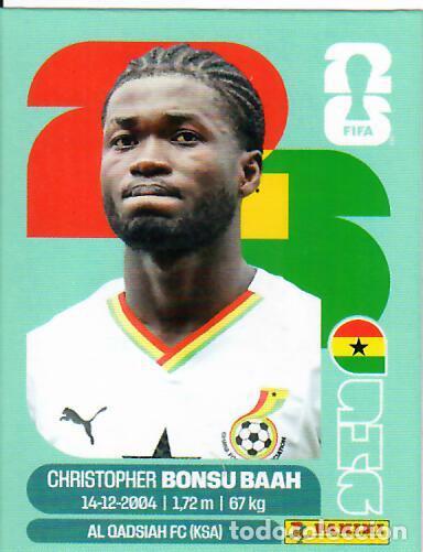 Cromos de f&uacute;tbol: CROMO PANINI MUNDIAL WORLD CUP 2026 - UPDATE SET ACTUALIZACI&Oacute;N - BONSU BAAH - GHANA