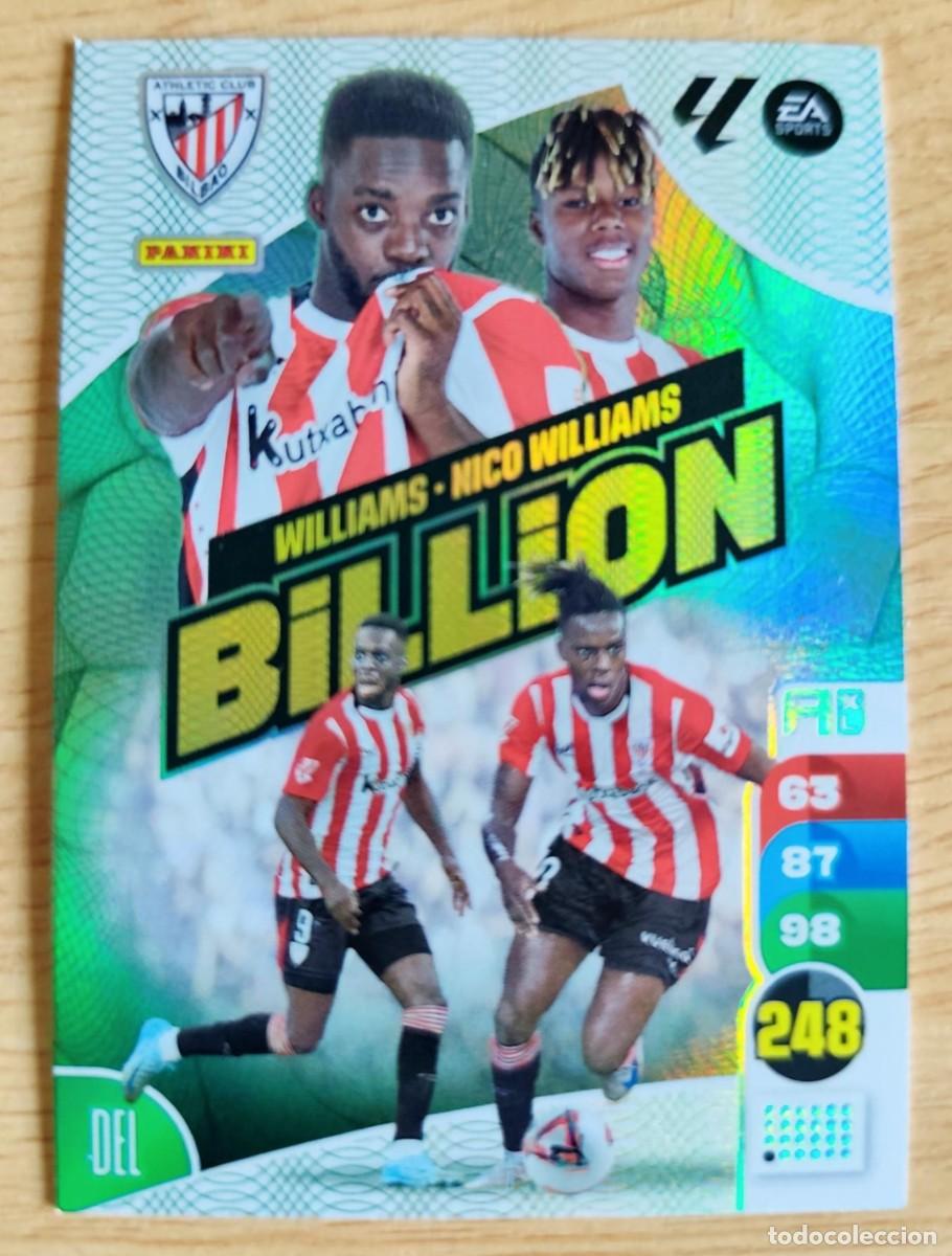 Cromos de f&uacute;tbol: CARD FOOTBALL WILLIAMS- NICO WILLIAMS ATHLETIC DE BILBAO BILLION FICHAS ALBUM ADRENALYN XL 2024 2025