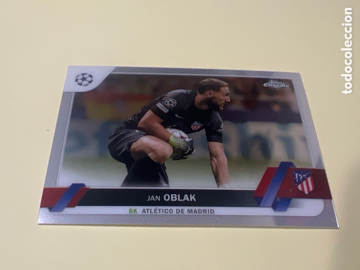 Cromos de f&uacute;tbol: C8658. 107 JAN OBLAK ATL&Eacute;TICO DE MADRID TOPPS CHROME CHAMPIONS LEAGUE 22 23
