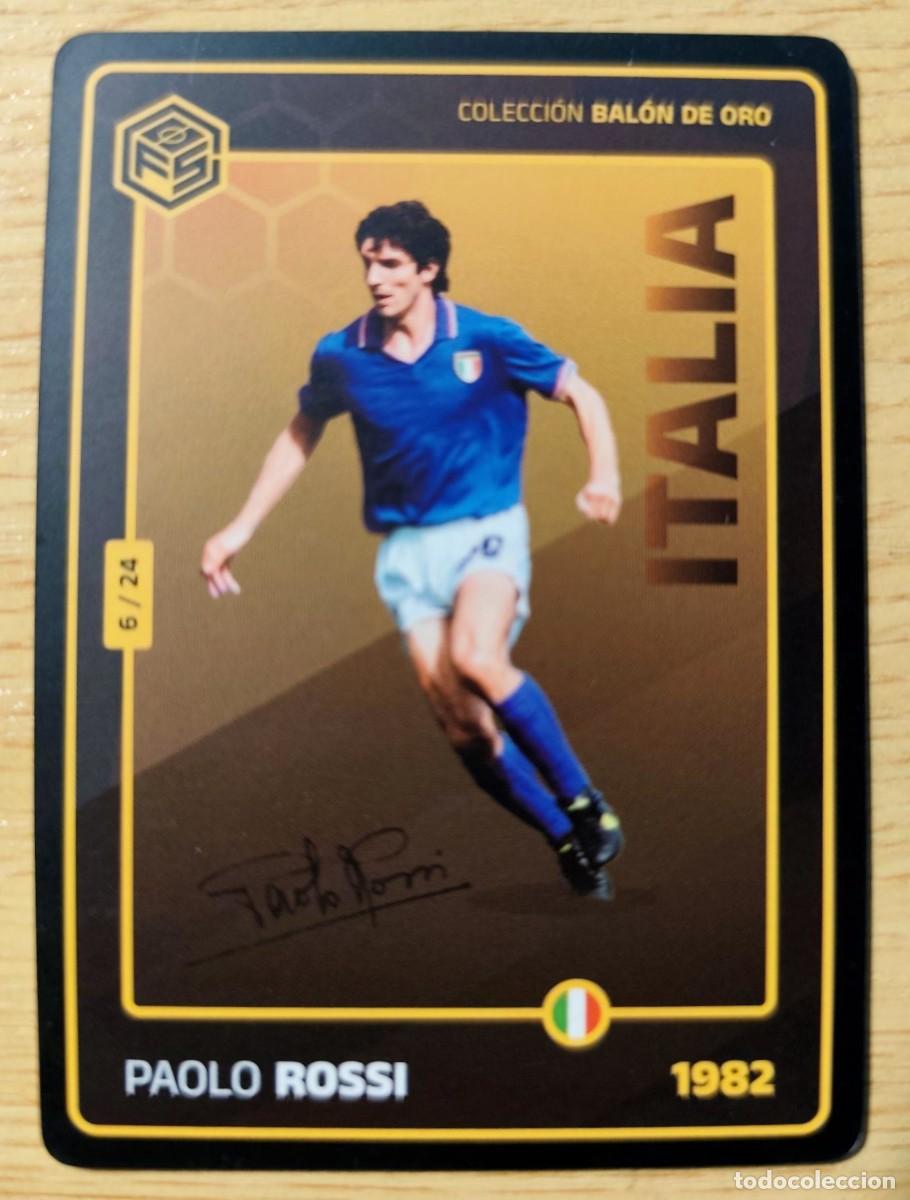 Cromos de f&uacute;tbol: CARD FOOTBALL PAOLO ROSSI COLECCION BALON ORO 1982 6/24 ITALIA