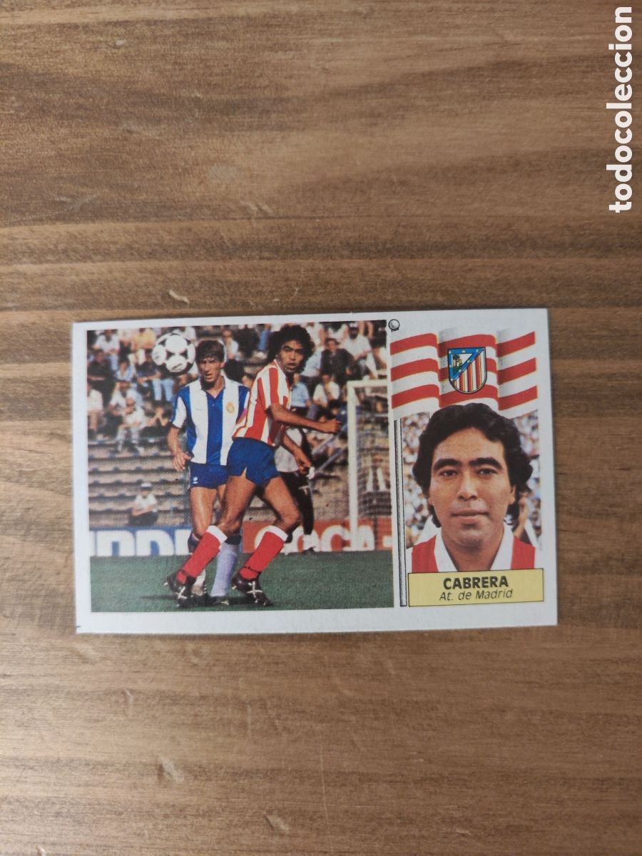 Cromos de Futebol: Este 86 87 sin pegar Atl&eacute;tico Madrid Cabrera baja
