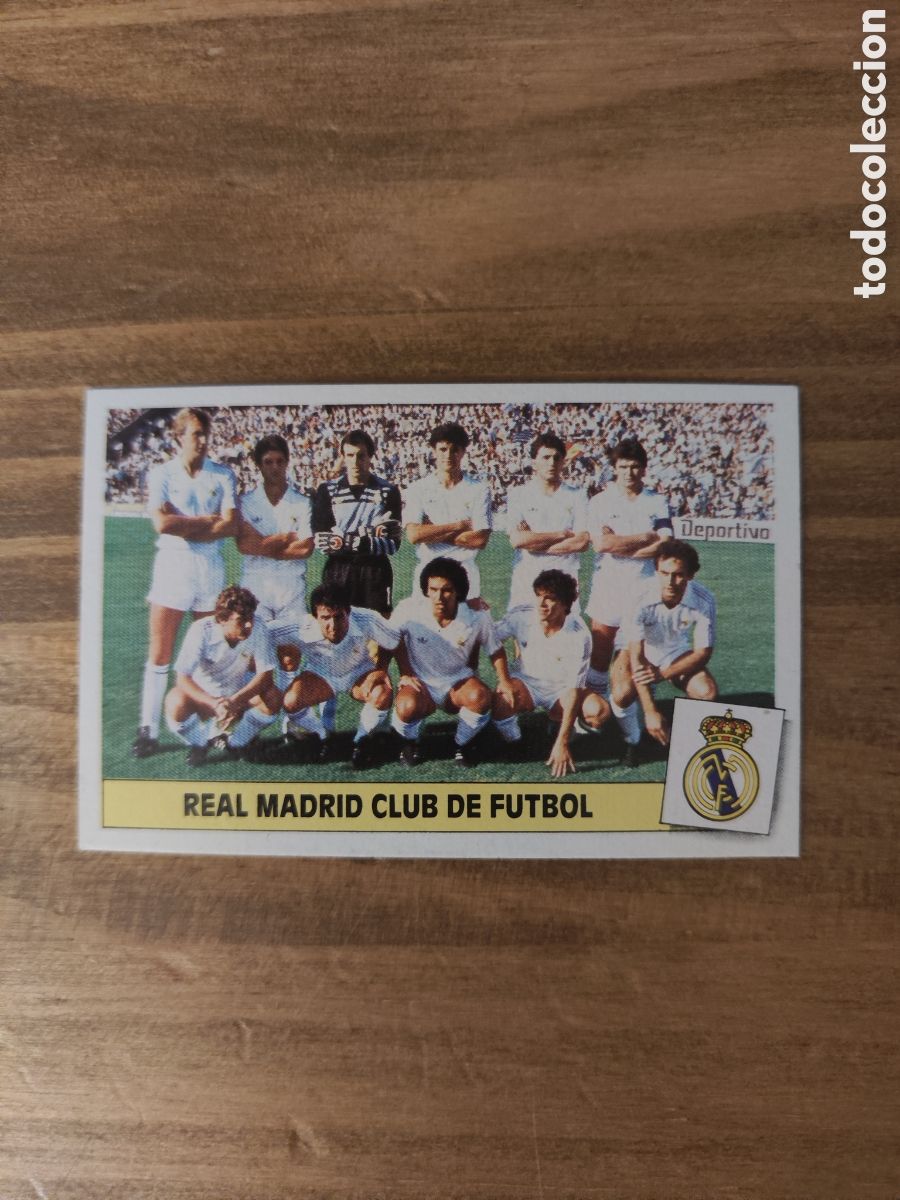 Cromos de f&uacute;tbol: Este 86 87 sin pegar Real Madrid alineaci&oacute;n