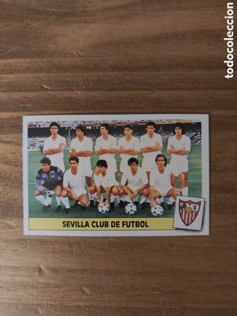 Cromos de f&uacute;tbol: Este 86 87 sin pegar Sevilla alineaci&oacute;n