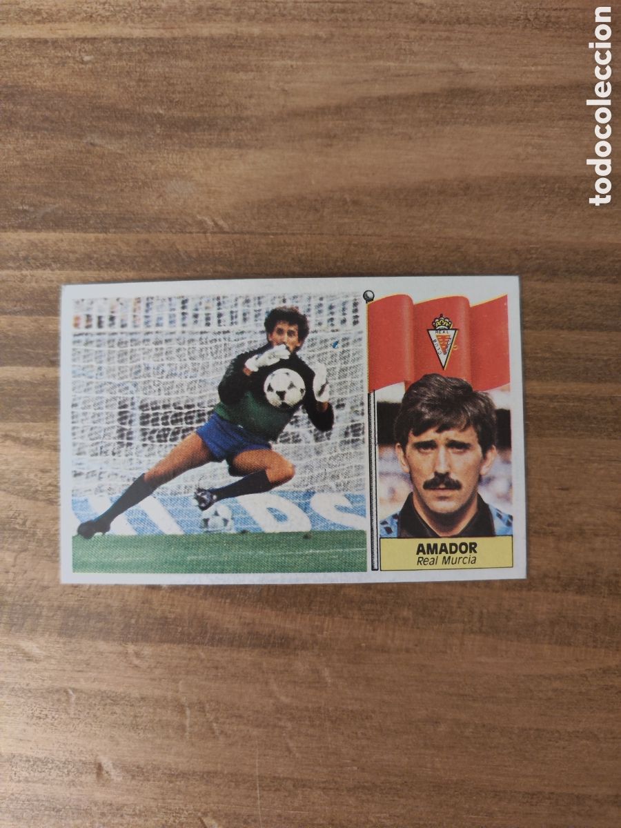 Cromos de f&uacute;tbol: Este 86 87 sin pegar Real Murcia Amador coloca
