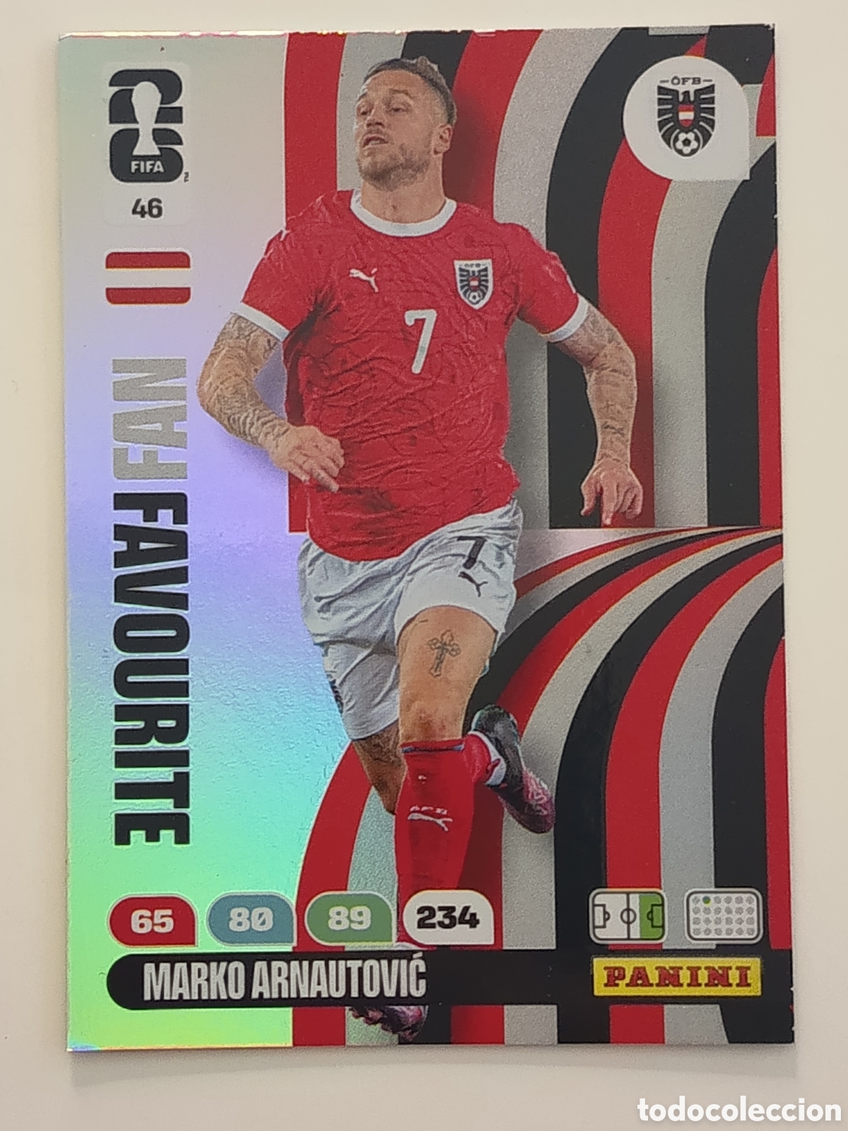 Cromos de f&uacute;tbol: 46 Marko Arnautovic Fan Favourite adrenalyn xl Word cup 2026