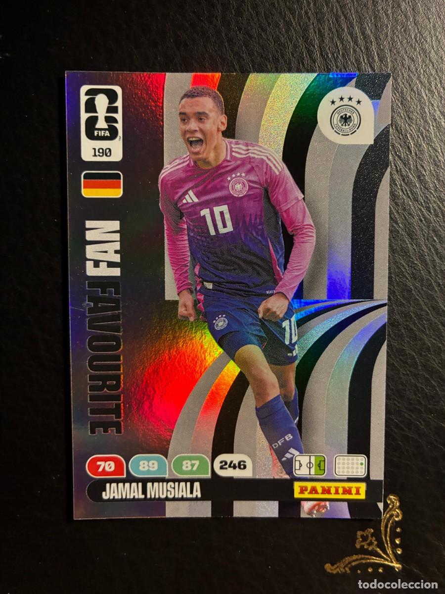 Cromos de f&uacute;tbol: 190 JAMAL MUSIALA ALEMANIA FAN FAVOURITE FIFA WORLD CUP ADRENALYN MUNDIAL 2026 26 PANINI