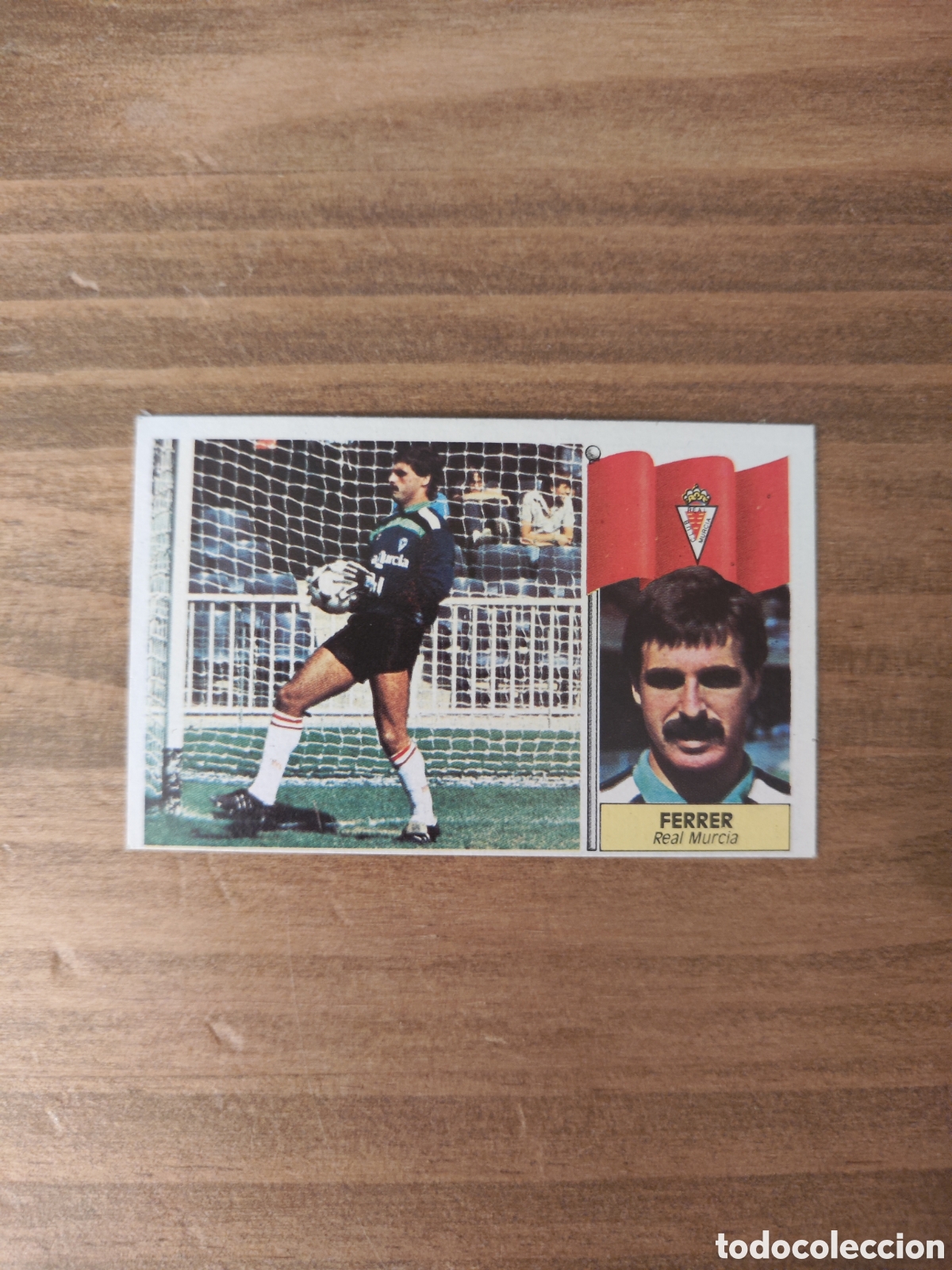 Cromos de f&uacute;tbol: Este 86 87 sin pegar Real Murcia Ferrer baja