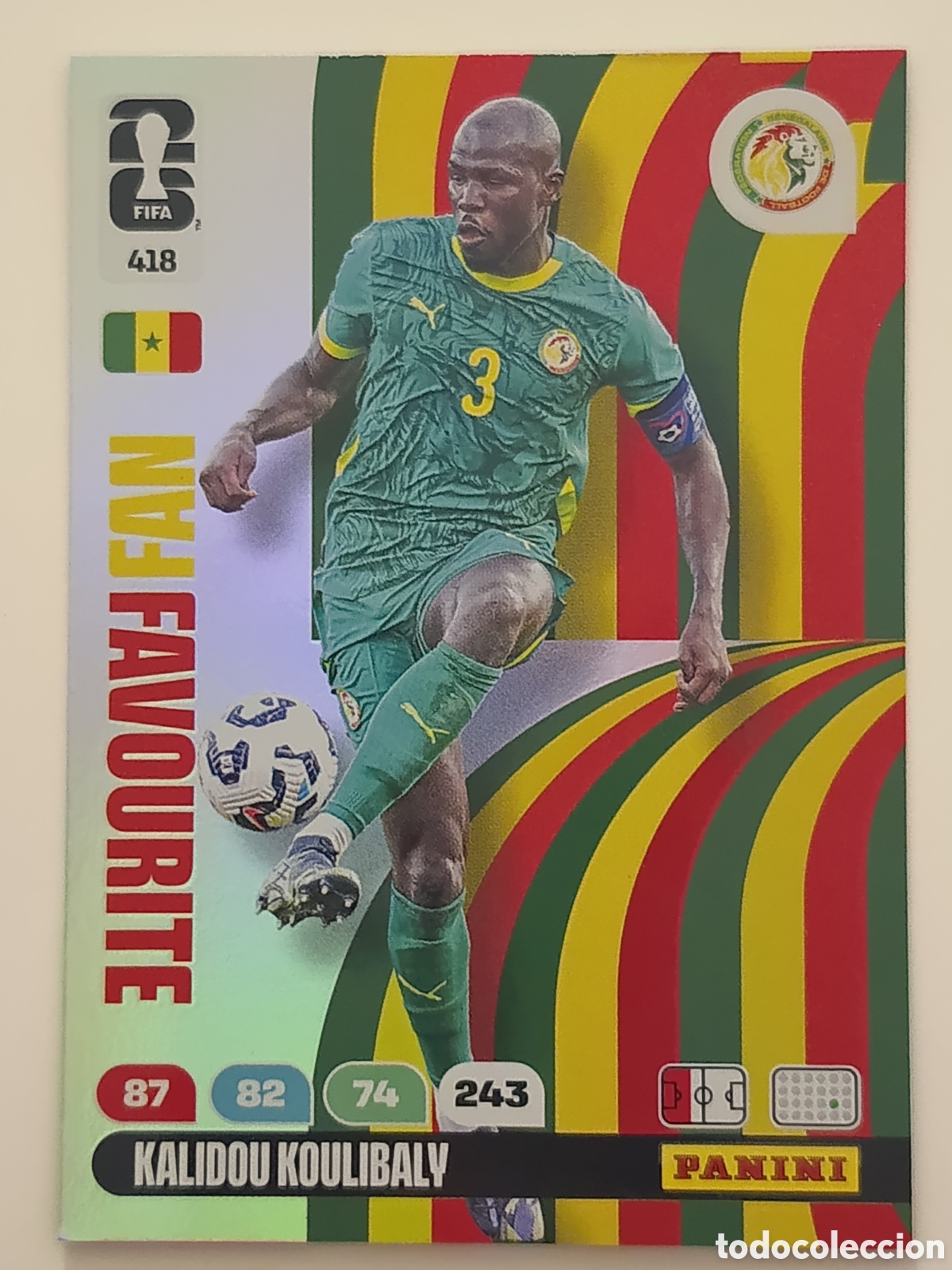 Cromos de f&uacute;tbol: 418 Kalidou Koulibaly Fans Favourite adrenalyn xl Word cup 2026