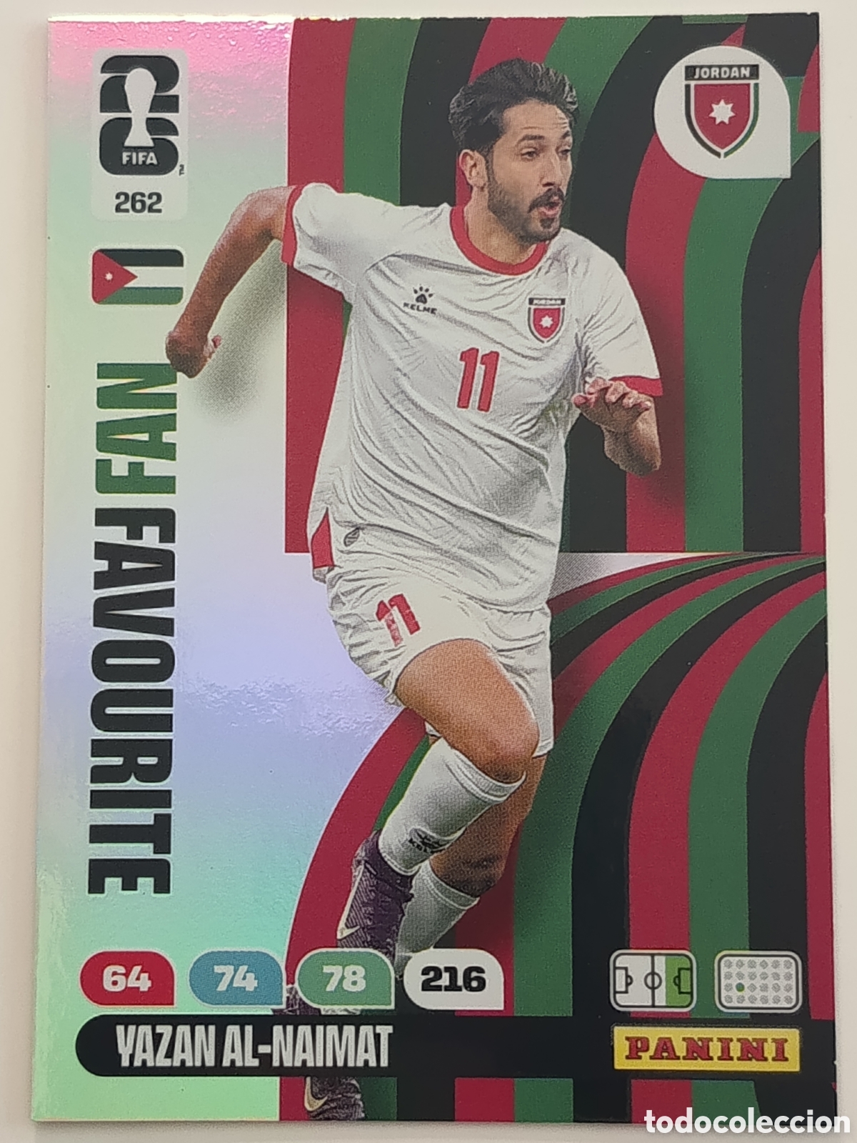 Cromos de f&uacute;tbol: 262 Yazan Al-Naimat Fans Favourite adrenalyn xl Word cup 2026