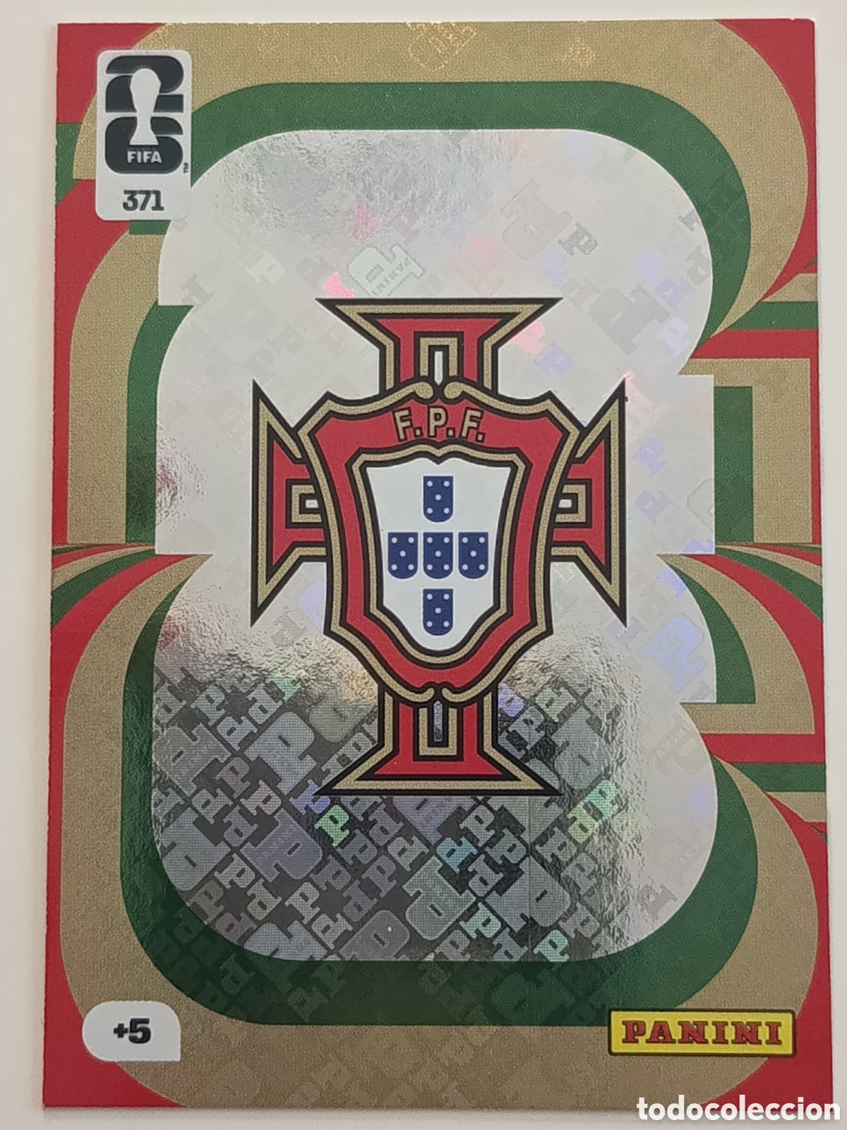 Cromos de f&uacute;tbol: 371 Escudo Portugal adrenalyn xl Word cup 2026