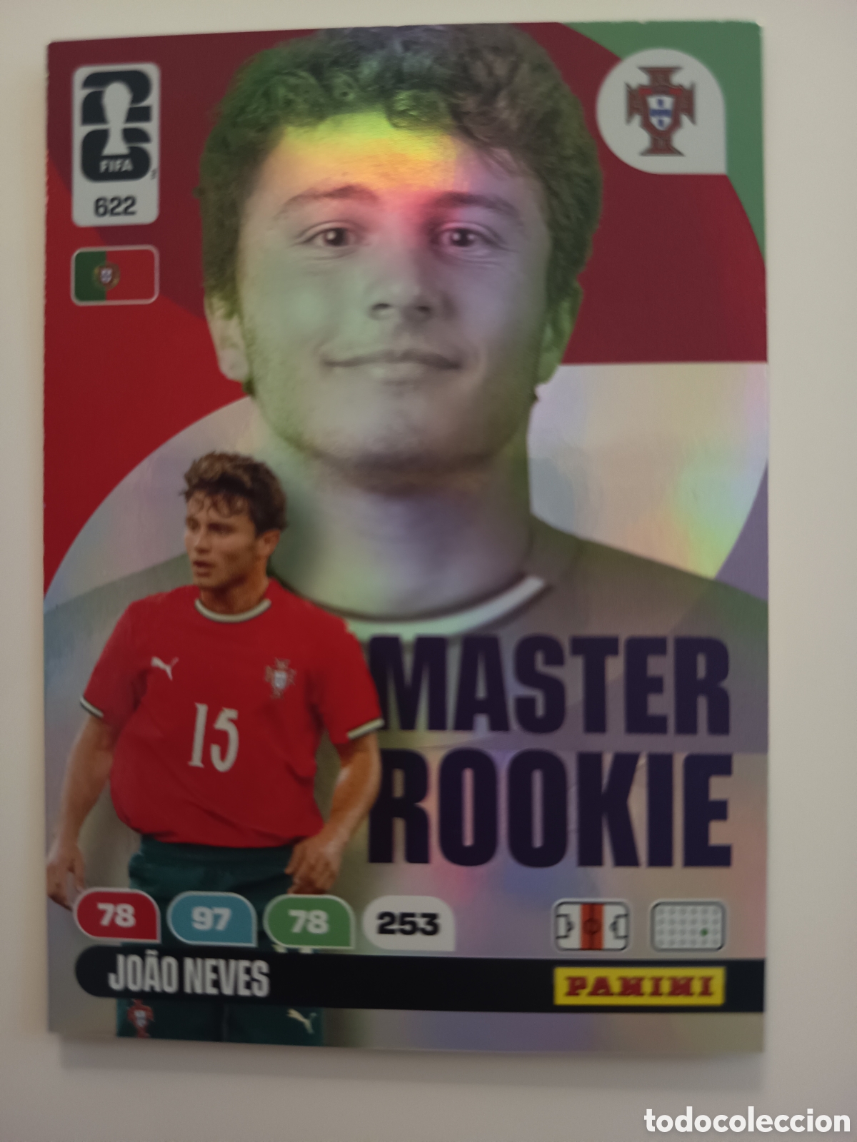 Cromos de f&uacute;tbol: 622 Joao Neves M&aacute;ster Rookie Adrenalyn xl Word cup 2026